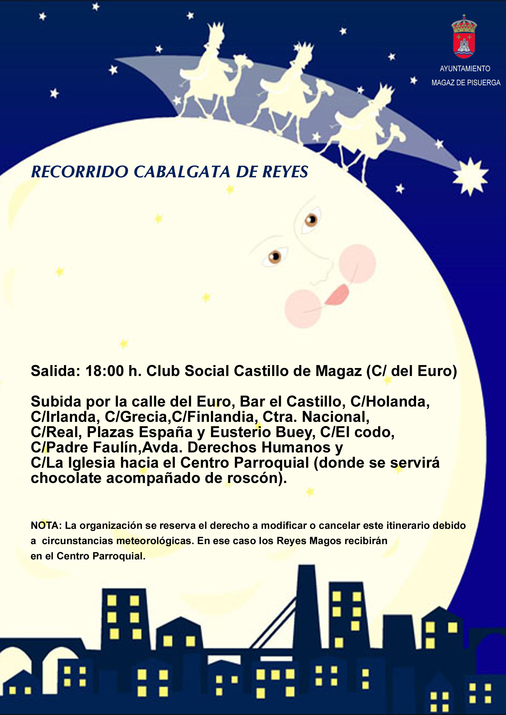 Recorrido Cabalgata de los Reyes Magos