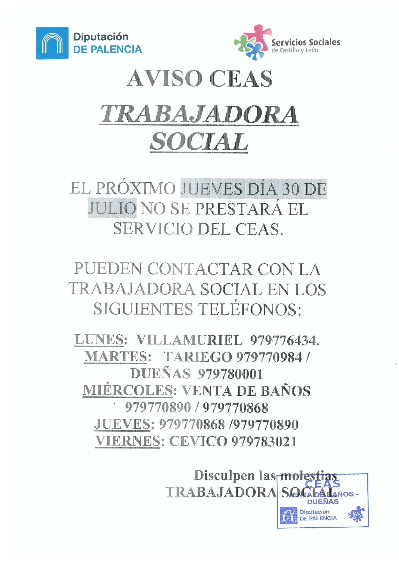 Aviso CEAS