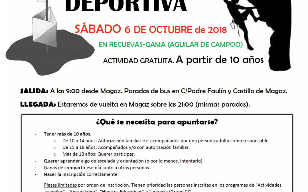 Actividad de escalada y orientación deportiva