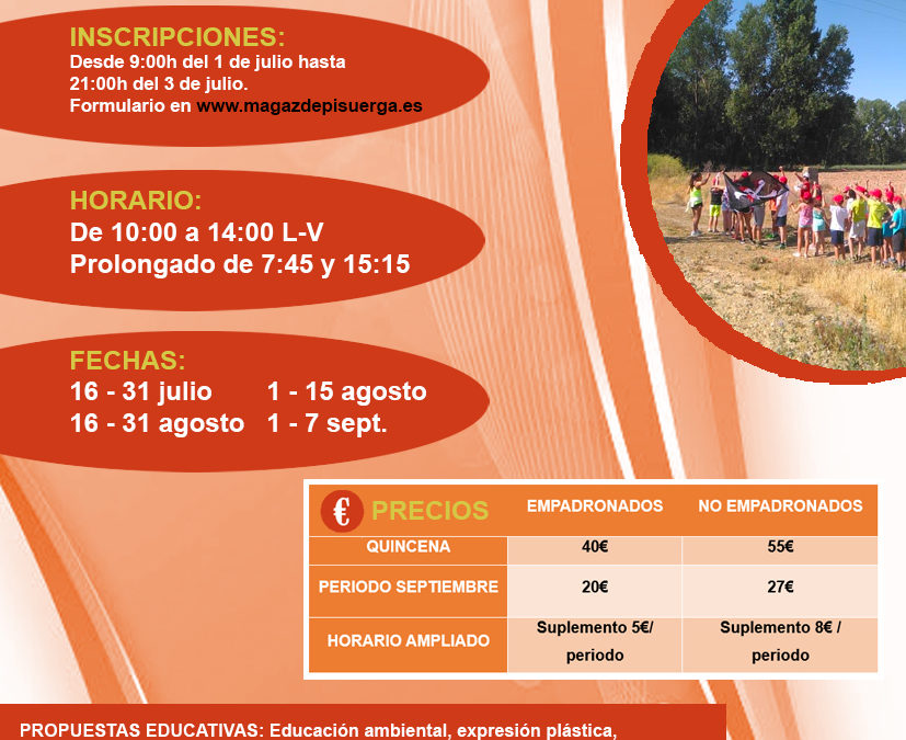 ABIERTO EL PLAZO DE INSCRIPCIÓN PARA LAS ACTIVIDADES «CONCILIA MAGAZ VERANO 2020»