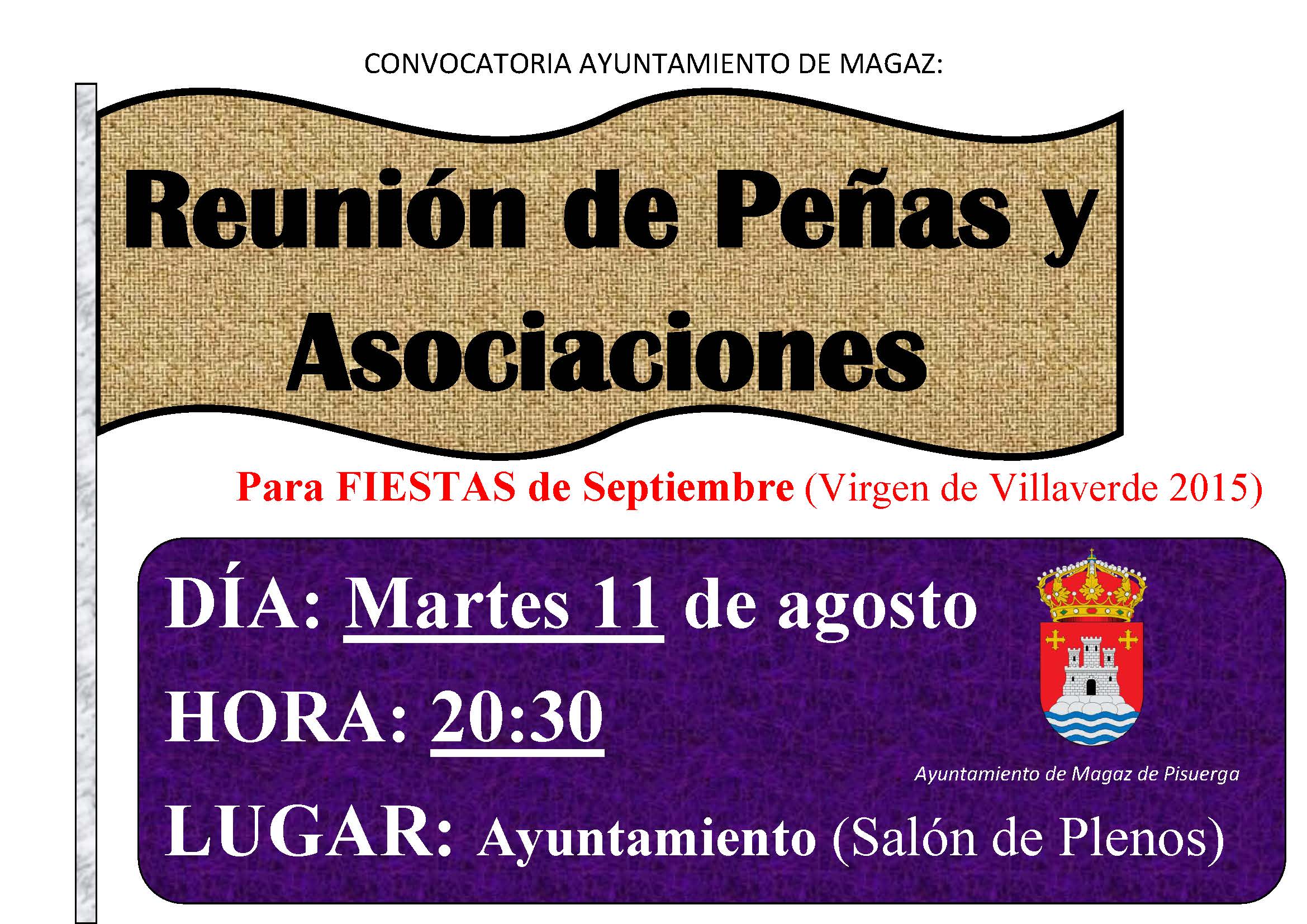 Reunión de peñas y asociaciones (Fiestas de septiembre)