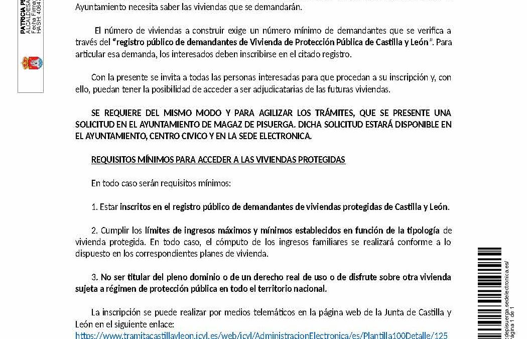 PROMOCIÓN DE VIVIENDAS DE PROTECCIÓN PÚBLICA